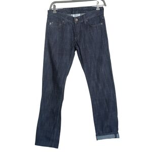 Selvedge Denim Dark Wash Jeans Size 25 Low Rise Straight Leg